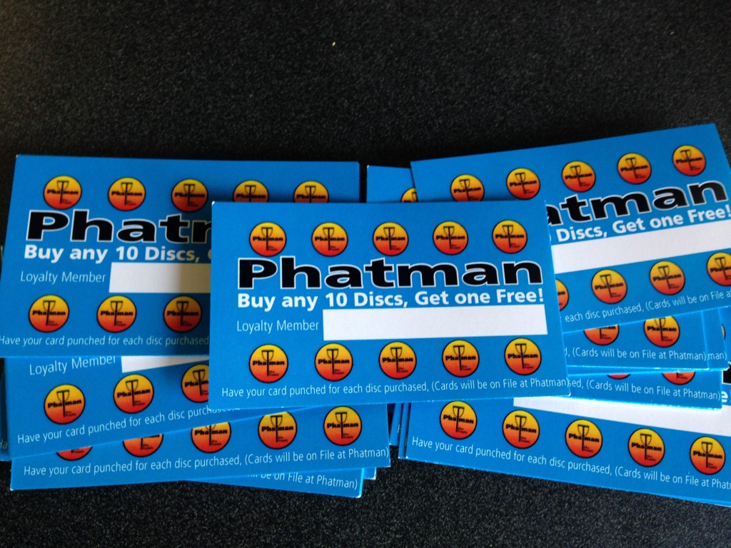 Disc Golf Supply Store Loyalty Program in Buffalo NY Phatman Disc Supply